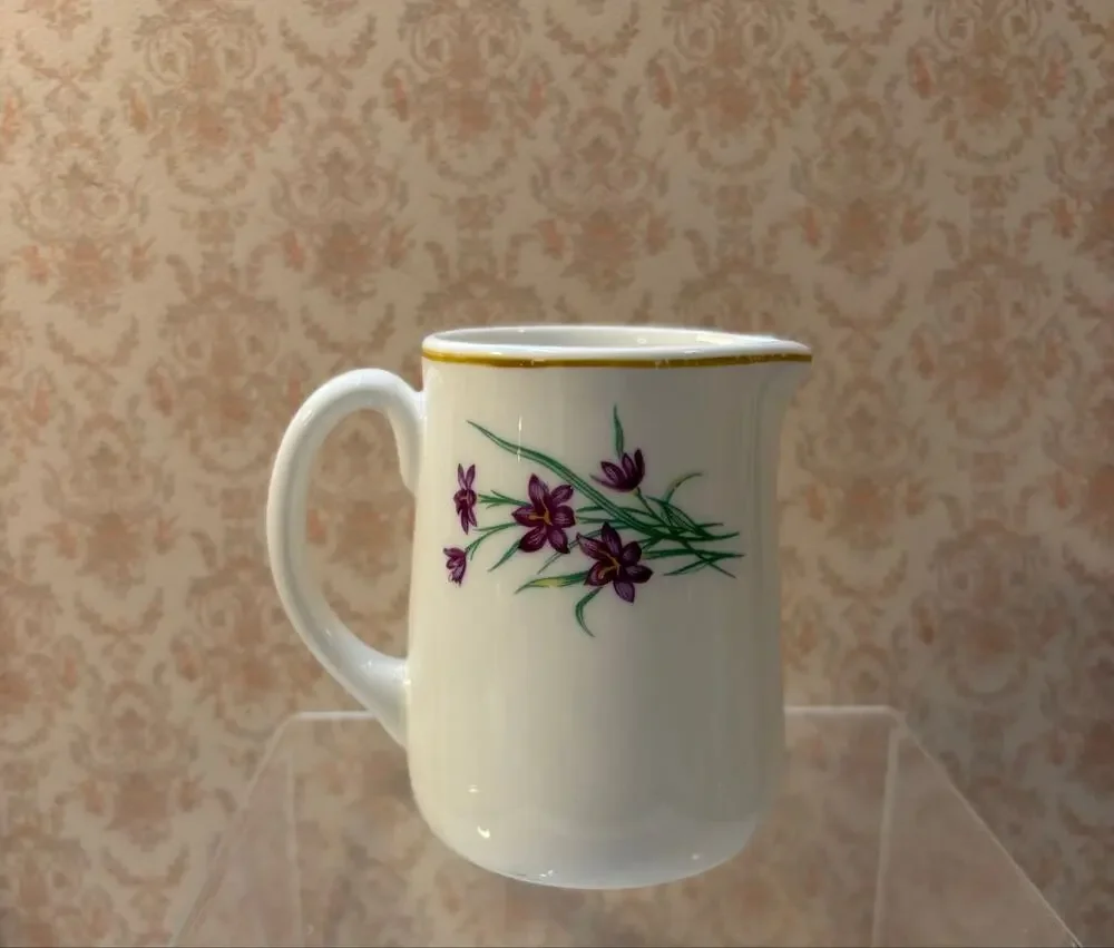 Vintage The Bermudiana Harmony Hall Hotel Floral Flower Tuscan China Creamer